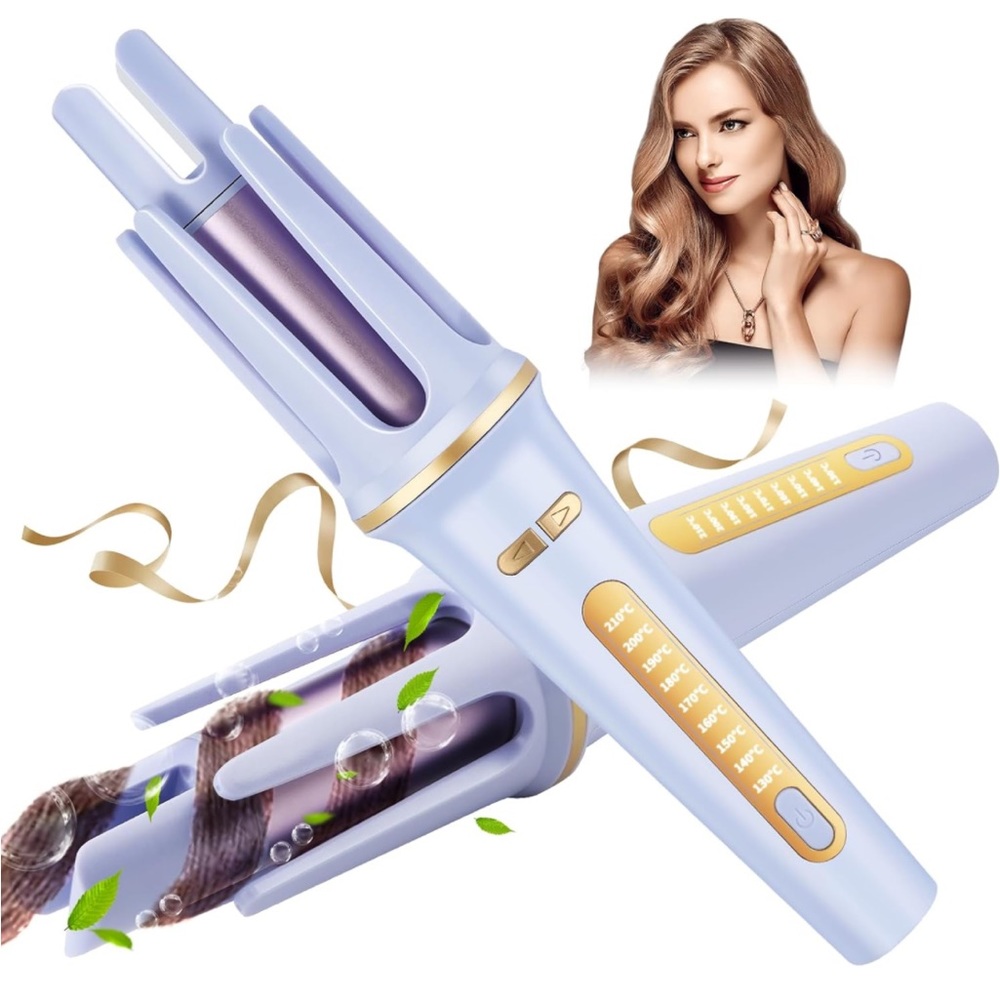 Fast heating circling wand. 9 adjustable temps & timer. Purple